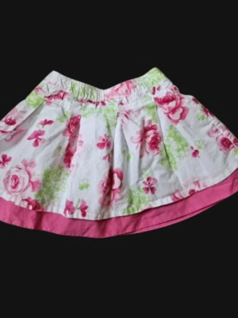 JILLIANS CLOSET Pink Floral Print Lined Cotton Skirt Girls Size 24 months